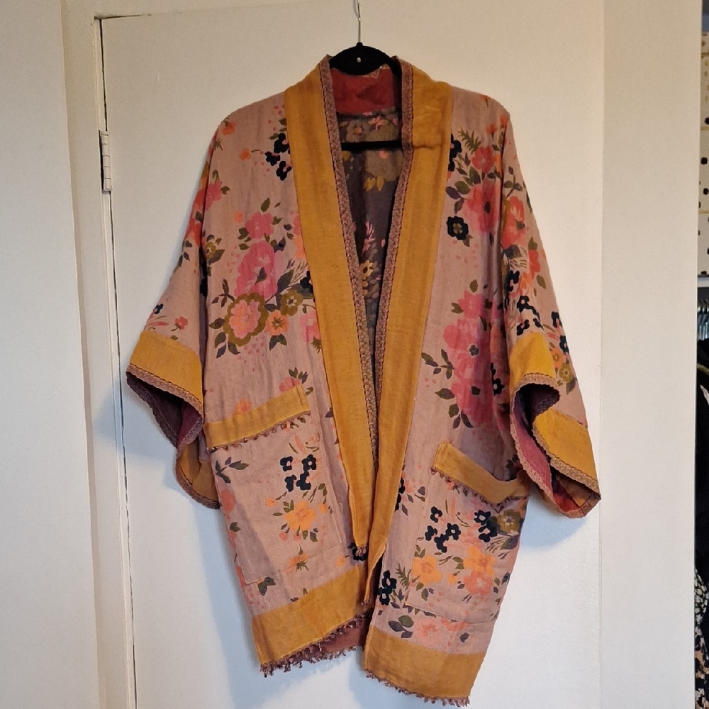 Floral Kimono Cardigan Sweater